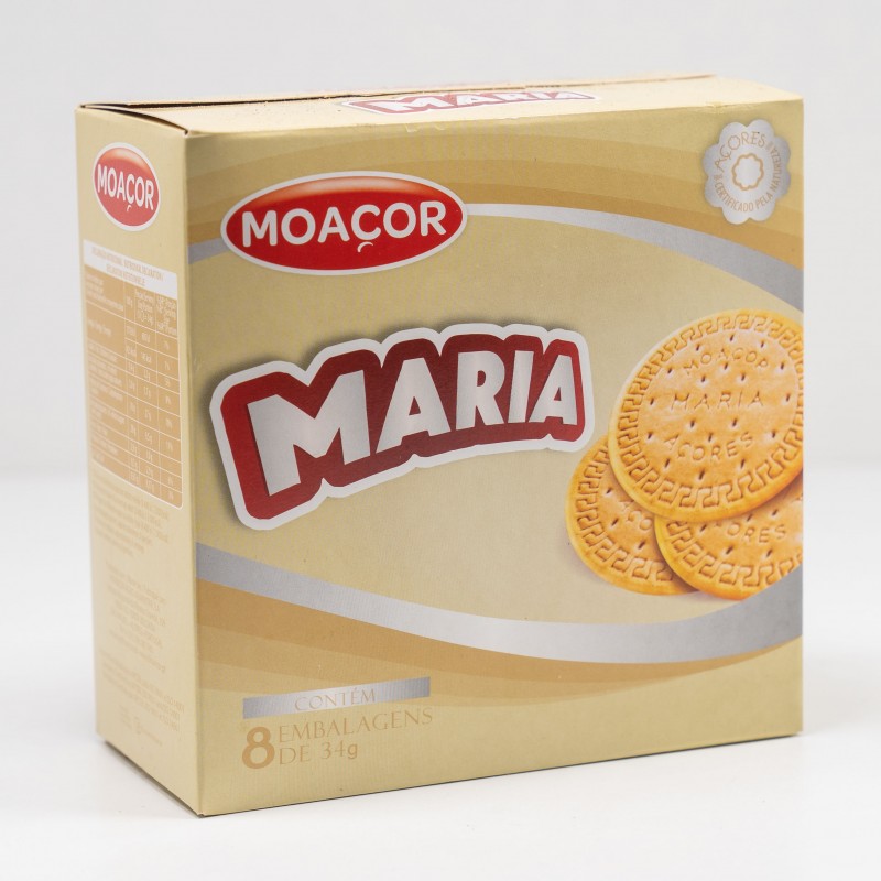 Bolacha Maria - Moaçor - 8 embalagens de 34g